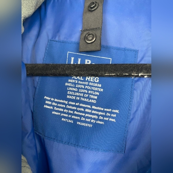 L.L bean sweater Windbreaker Men's jacket royal blue Size XXL - Picture 3 of 8